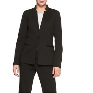 Banana Republic Long and Lean-Fit Inverted Ponte Blazer, Size 10